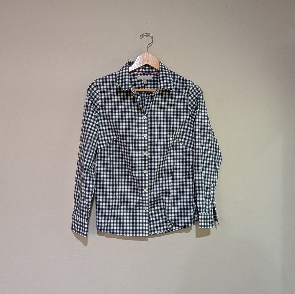 Banana Republic Plaid Button Blouse